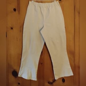 Denim&Co Petite Flare Cotton Pull On Pants